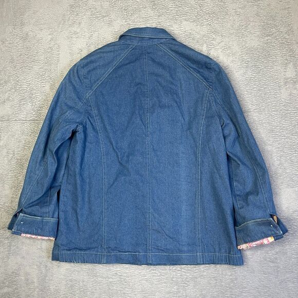 Vintage Alfred Dunner Womens Sz 10 Denim Jacket Zip Up Western Style Jean Coat - Picture 12 of 14